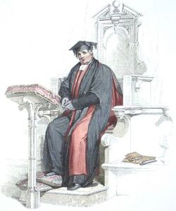 Aquatint of a Doctor in divinity at the University of Oxford, shown wearing convocation dress.jpg