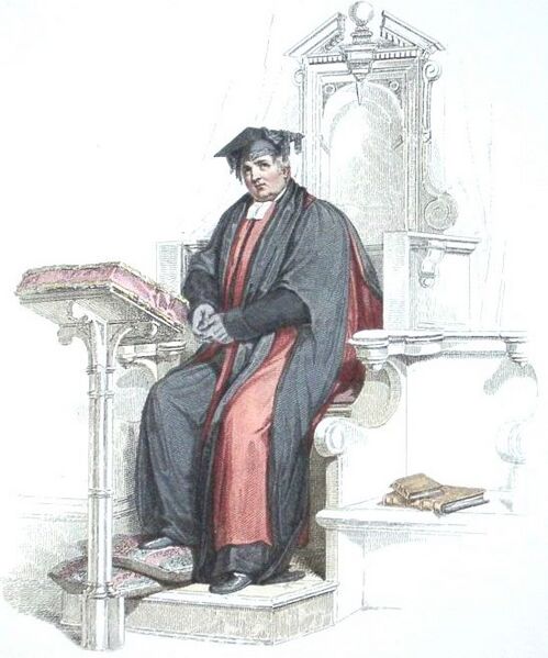 File:Aquatint of a Doctor in divinity at the University of Oxford, shown wearing convocation dress.jpg