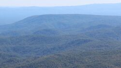 Brown Mountain, North Carolina viewed from Beacon Heights, October 2016.jpg