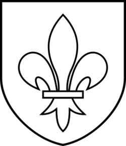 Empty fleur-de-lis French shield.svg