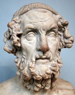 Marble terminal bust of Homer. Roman copy of a lost Hellenistic original of the 2nd c. BC.