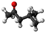 Ball-and-stick model of the methyl isobutyl ketone molecule