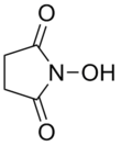 Skeletal formula of N-hydroxysuccinimide