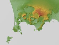 Phlegraean Fields Relief Map, SRTM-1.jpg