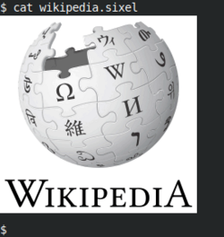 Sixel new Wikipedia logo.png
