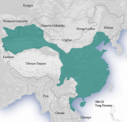 Map marking part of China