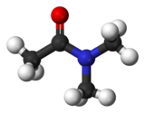 Ball and stick model of dimethylacetamide