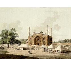 Gate of the Tomb of Akbar at Sikandra, Agra, India, 1795.jpg