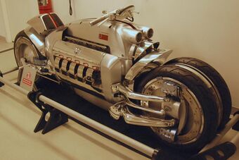 Hemi powered motorcycle -- Walter P Chrysler Museum 10-23-2010 148 N.jpg