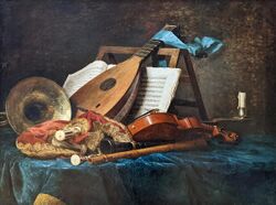 Instruments de musique - Anne Vallayer-Coster - Musée du Louvre Peintures INV 8260.jpg