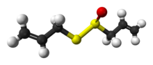 Ball and stick model of R-allicin