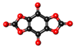 Tetrahydroxy-1,4-benzoquinone biscarbonate 3Dballs.png