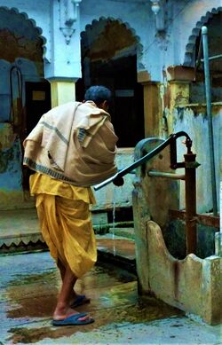 Water pump, Varanasi (15563170660) Cropped.jpg