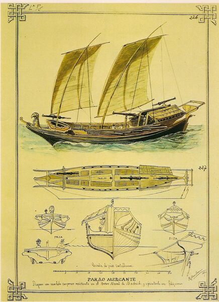 File:"Parao Mercante" - illustration of a biroco merchant ship from the Philippines (1890).jpg