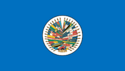 Seal of the Organization of American States on a blue background.
