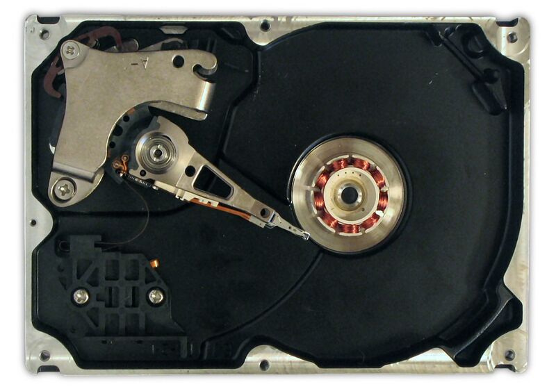 File:Hard disk dismantled.jpg