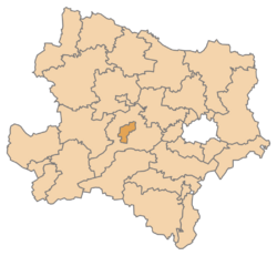 Location of St. Pölten within Lower Austria