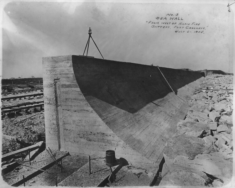 File:No. 3, Sea Wall, From West of Rapid Fire Battery, Fort Crockett - NARA - 278143.jpg