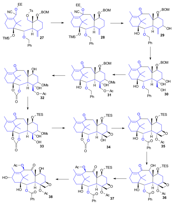 Taxol total synthesis Takahasi part 4