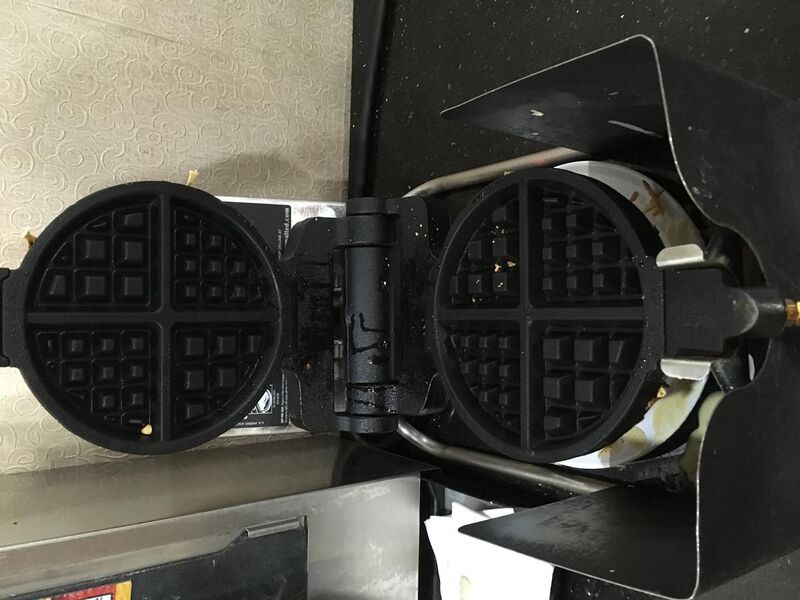 File:Waffle iron for self-service at motel.jpg