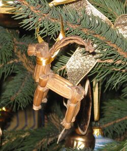 Yule Goat on the christmas tree 2.JPG