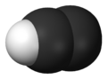 Spacefill model of ethynyl radical