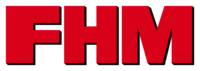 Logo for FHM. The capitals letters F, H and M are spelled out close together in a large red font with a black shadow.