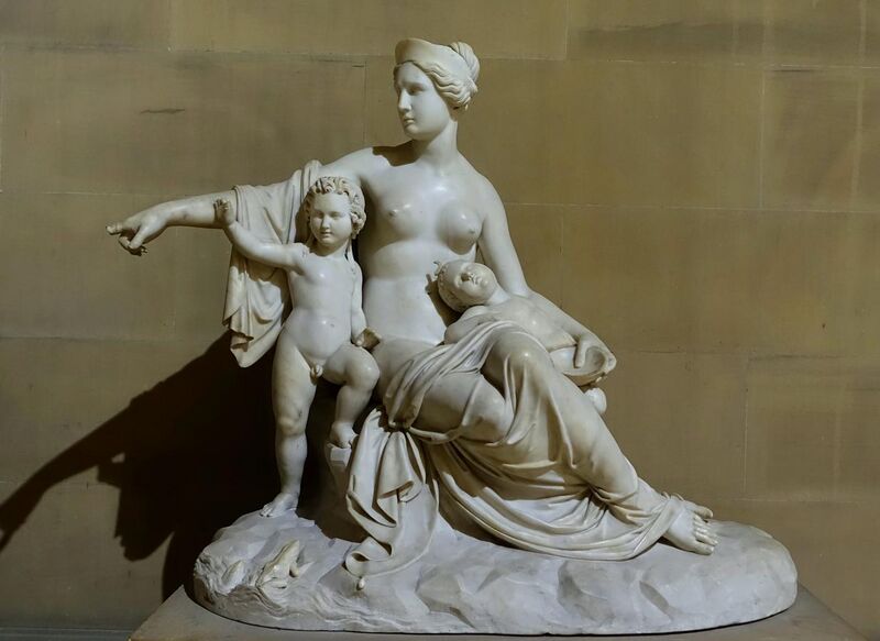 File:Latona with the infants Apollo and Artemis, by Francesco Pozzi, 1824, marble - Sculpture Gallery, Chatsworth House - Derbyshire, England - DSC03504.jpg