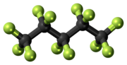 Ball-and-stick model of the perflenapent molecule