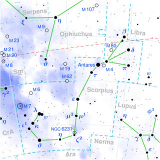 Gliese 682 is located in the constellation Scorpius