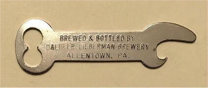 1940 - Daeufer Beer Bottle Opener - Allentown PA.jpg