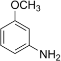 Skeletal formula of m-anisidine