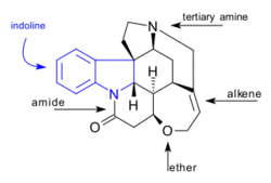 Strychnine functional groups.svg