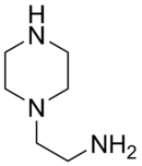 Skeletal formula of aminoethylpiperazine