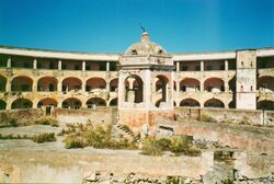 Photograph of the abandoned Santo Stefano prison
