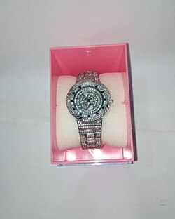 Silver fancy wristwatch