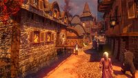 The Journeyman's Inn during autumn in the magical fantasy-based world Arcadia