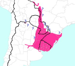 Gymnogenys group geographic range (of genus Gymnogeophagus).png