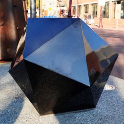 Icosahedron as a part of Spinoza monument in Amsterdam.