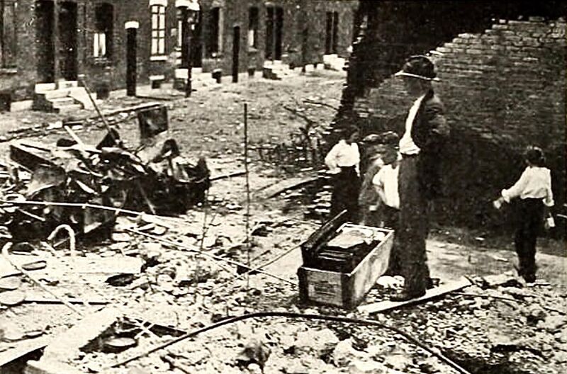 File:Lubin employees surveying destruction of film vault, June 1914.jpg