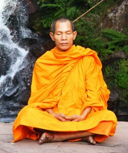 Abbot of Watkungtaphao in Phu Soidao Waterfall.jpg