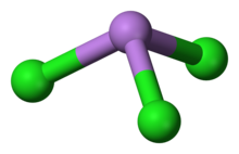 Ball-and-stick model of arsenic trichloride