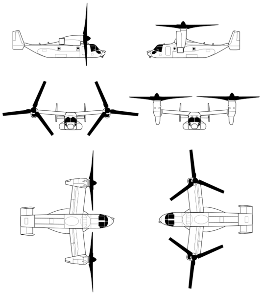 File:Bell Boeing MV-22 Osprey line drawing.svg