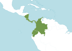 Map of Native Range of Philodendron opacum.png
