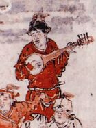 Painting of rubab found in Mongolian grave in China