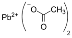 Skeletal formula of lead(II) acetate