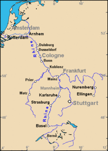 Basel is located in Rhine