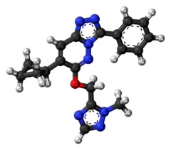 Ball-and-stick model of the TP-13 molecule