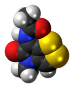 Space-filling model of the thiolutin molecule