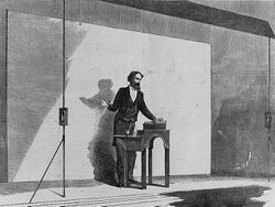 Charles Dickens, public reading, 1867.jpg